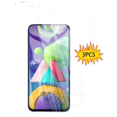 Picture of 3Pcs Glass For Samsung Galaxy M20 Screen Protector Full Water Color Transparent Tempered Glass