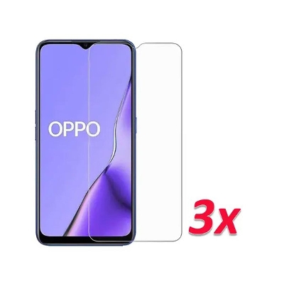 Picture of 3Pcs Glass For Oppo A5 Screen Protector Full Water Color Transparent Tempered Glass