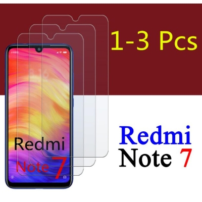 Picture of 3Pcs Glass For Xiaomi Redmi Note 7 Screen Protector Full Water Color Transparent Tempered Glass