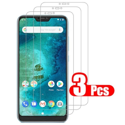 Picture of 3Pcs Glass For Xiaomi Mi A2 Lite Screen Protector Full Water Color Transparent Tempered Glass
