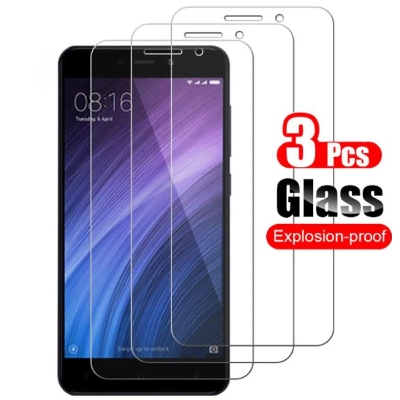 Picture of 3Pcs Glass For Xiaomi Redmi 4A Screen Protector Full Water Color Transparent Tempered Glass