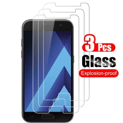 Picture of 3Pcs Glass For Samsung Galaxy A5 Screen Protector Full Water Color Transparent Tempered Glass
