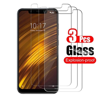 Picture of 3-Piece Tempered Glass Screen Protector for Xiaomi Poco F1 - Transparent