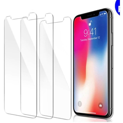 Picture of 3Pcs Glass For iPhone X Screen Protector Full Water Color Transparent Tempered Glass