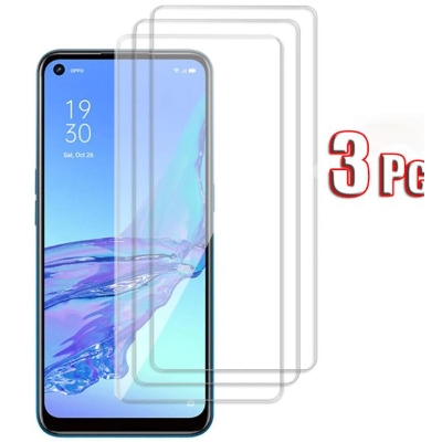 Picture of 3Pcs Glass For Oppo A92 Screen Protector Full Water Color Transparent Tempered Glass