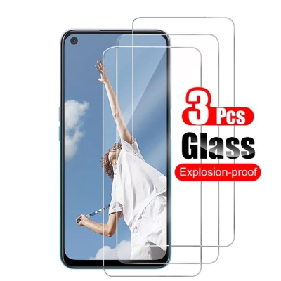 Picture of 3Pcs Glass For Oppo A52 Screen Protector Full Water Color Transparent Tempered Glass