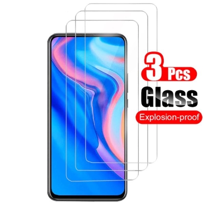 Picture of 3Pcs Glass For Huawei Y9 Prime 2019 Screen Protector Full Water Color Transparent Tempered Glass