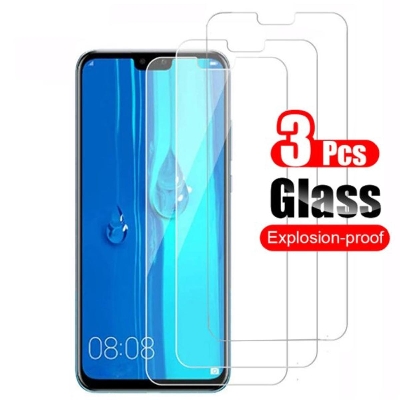 Picture of 3Pcs Glass For Huawei Y9 2019 Screen Protector Full Water Color Transparent Tempered Glass