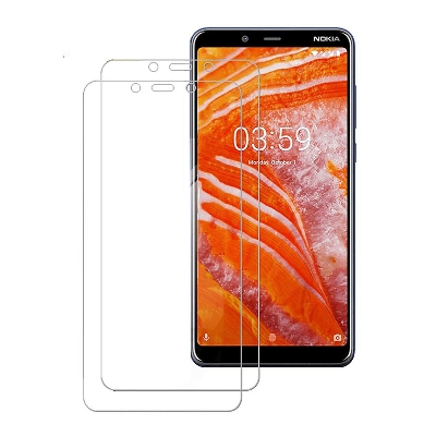 Picture of 3Pcs Glass For Nokia 3.1 Plus Screen Protector Full Water Color Transparent Tempered Glass