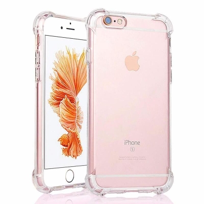 Picture of For iPhone 6 Plus Transparent 6D Crystal silicone Bumper case antiShock corner Clear back cover