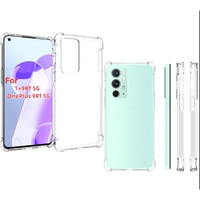 Picture of For OnePlus 9RT Transparent 6D Crystal silicone Bumper case antiShock corner Clear back cover