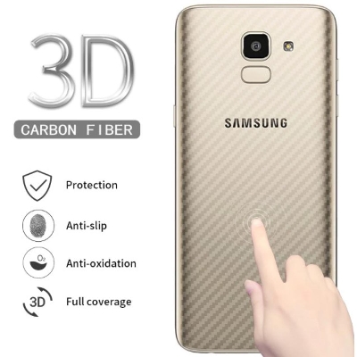 Picture of Carbon Fiber Sticker for Samsung Galaxy J8  - Transparent