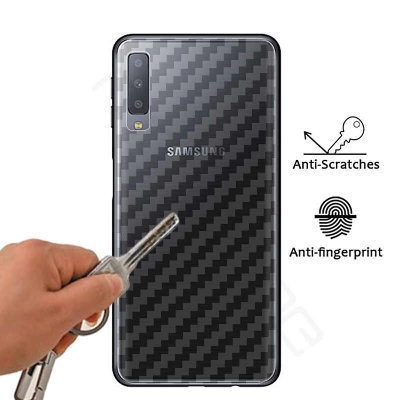 Picture of Carbon Fiber Sticker for Samsung Galaxy A7 2018  - Transparent