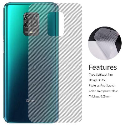 Picture of Carbon Fiber Sticker for Xiaomi Redmi Note 9 - Transparent