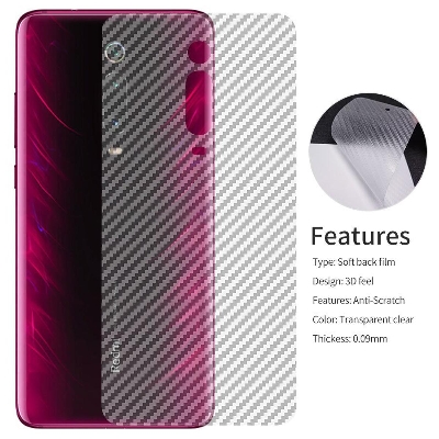 Picture of Carbon Fiber Sticker for Xiaomi Redmi K20 Pro - Transparent