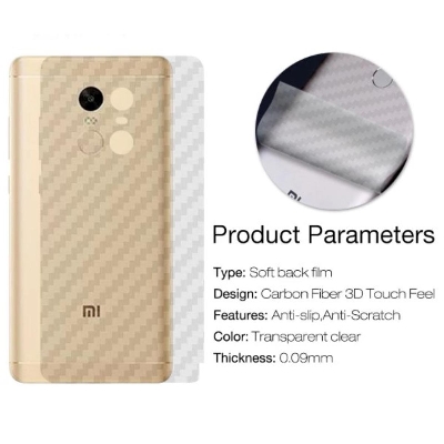 Picture of Carbon Fiber Sticker for Xiaomi Redmi 5 Plus - Transparent