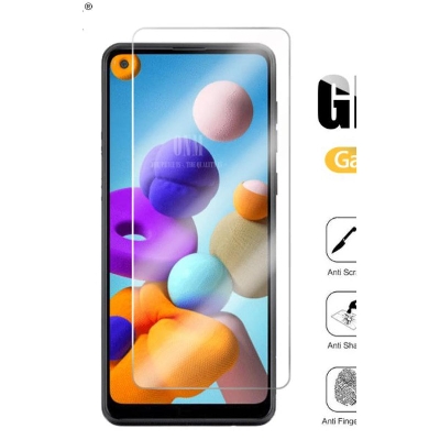 Picture of 2Pcs Glass For Samsung Galaxy A21 Screen Protector Full Water Color Transparent Tempered Glass