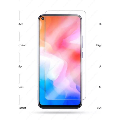 Picture of 2Pcs Glass For Vivo Y30 Screen Protector Full Water Color Transparent Tempered Glass