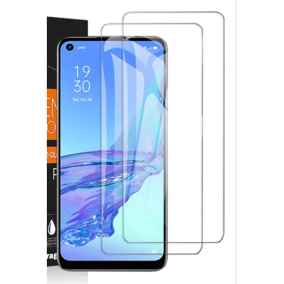 Picture of 2Pcs Glass For Oppo A53 Screen Protector Full Water Color Transparent Tempered Glass