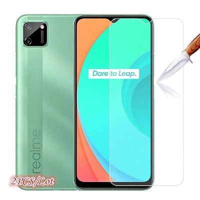 Picture of 2Pcs Glass For Oppo Realme C11 Screen Protector Full Water Color Transparent Tempered Glass
