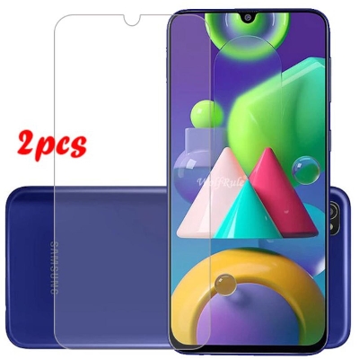 Picture of 2Pcs Glass For Samsung Galaxy M21s Screen Protector Full Water Color Transparent Tempered Glass