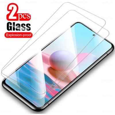 Picture of 2Pcs Glass For Xiaomi Redmi Note 10 Screen Protector Full Water Color Transparent Tempered Glass