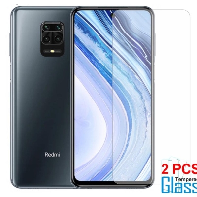 Picture of 2Pcs Glass For Xiaomi Redmi Note 9 pro max Screen Protector Full Water Color Transparent Tempered Glass