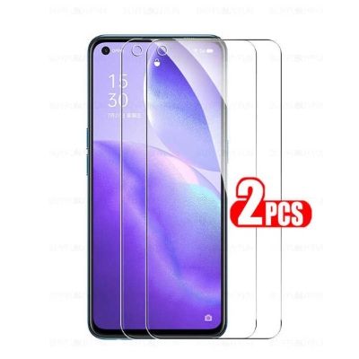 Picture of 2Pcs Glass For Oppo Reno 5 Screen Protector Full Water Color Transparent Tempered Glass