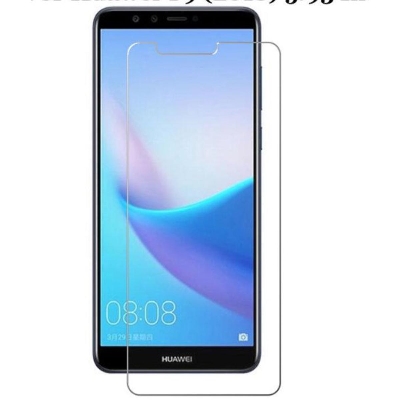 Picture of 2Pcs Glass For Huawei Y9 2018 Screen Protector Full Water Color Transparent Tempered Glass