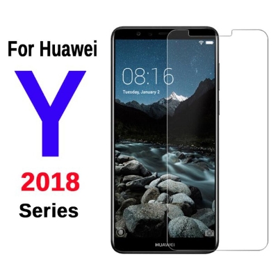 Picture of 2Pcs Glass For Huawei Y6 2018 Screen Protector Full Water Color Transparent Tempered Glass