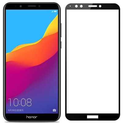 Picture of D Full Glass for Huawei Y7 2018 Screen Protector 9H full black