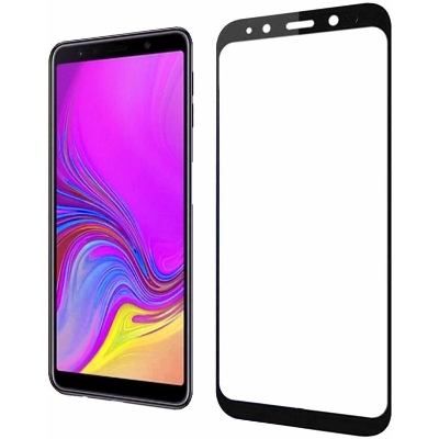 Picture of D Full Glass for Samsung Galaxy A7 2018 Screen Protector 9H full black