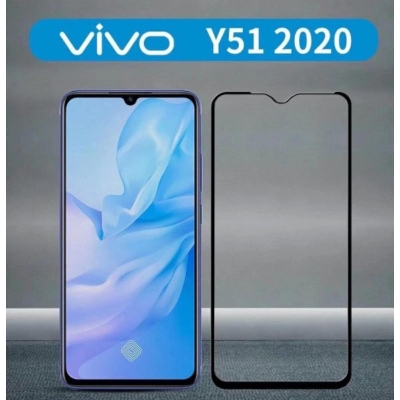 Picture of 2pcs D Full Glass for Vivo Y51 2020 Screen Protector 9H full black
