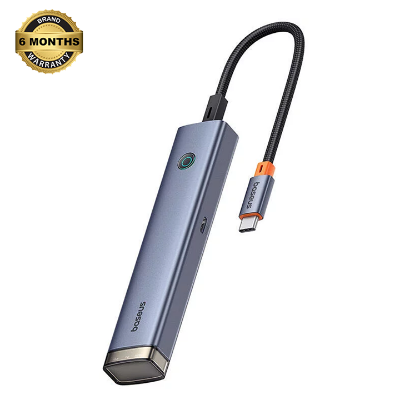 USB Hub Baseus 6-Port HUB AIR UltraJoy Series Type-C - HDMI, USB3.0x2, USB2.0, C3.0, PD (grey) AR Trading Official Storeonline shop bangladeshothoba.com