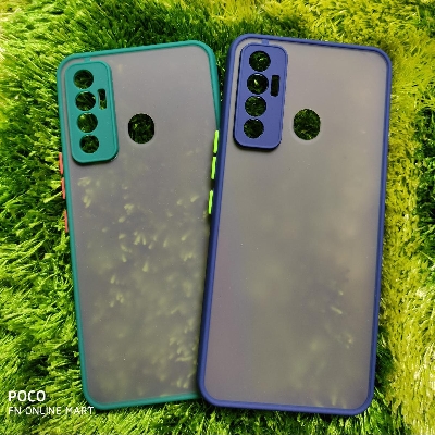 Picture of For Tecno Spark 7 Matt Case Blue Black Colour Available