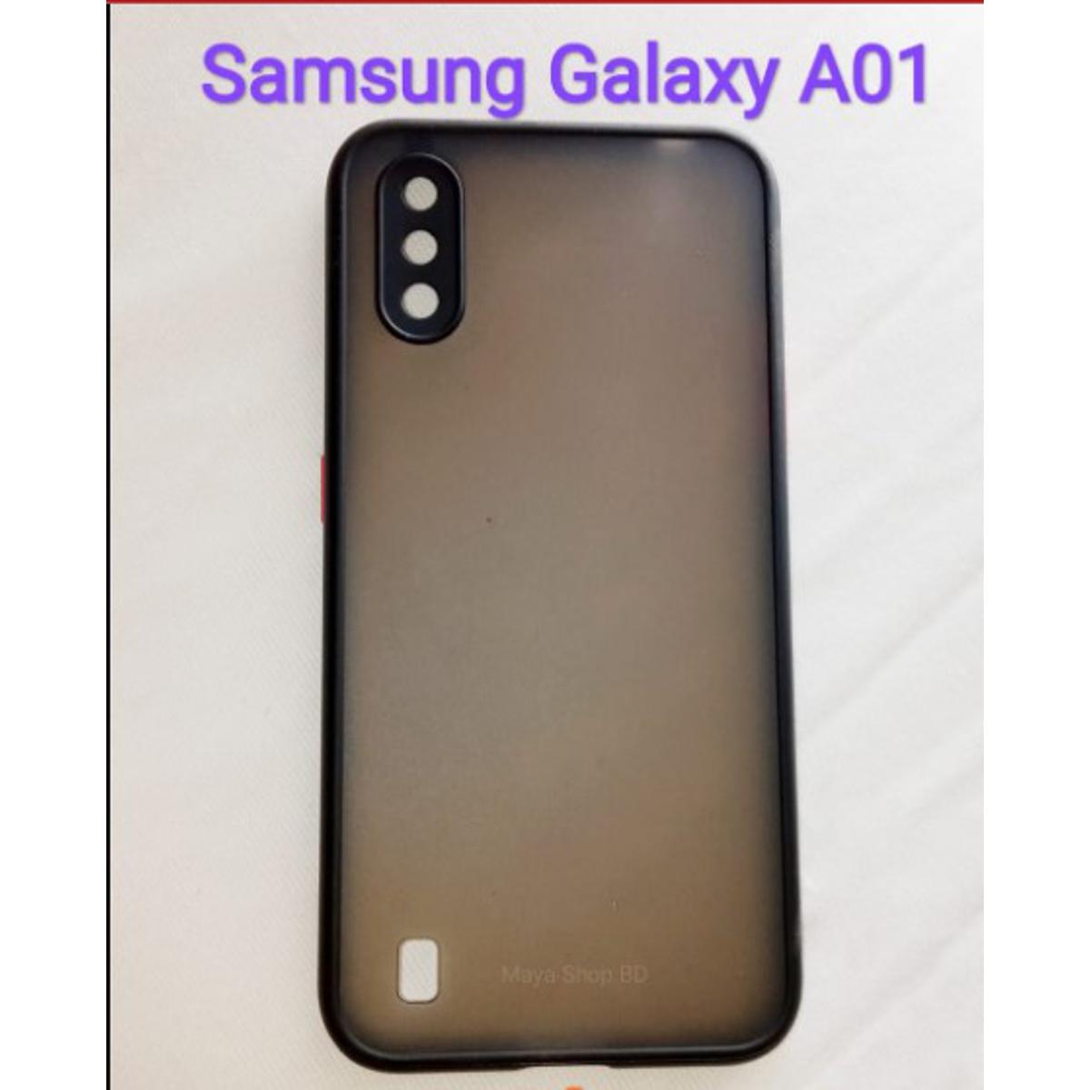 Picture of For Samsung Galaxy A01 Protective soft Matt blackish cover Available