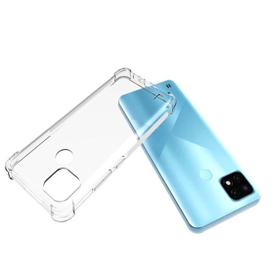 Picture of For Oppo Realme C21 ultra Slim Transparent anti shock side bumper corner 4D Crystal clear camera cutting cover