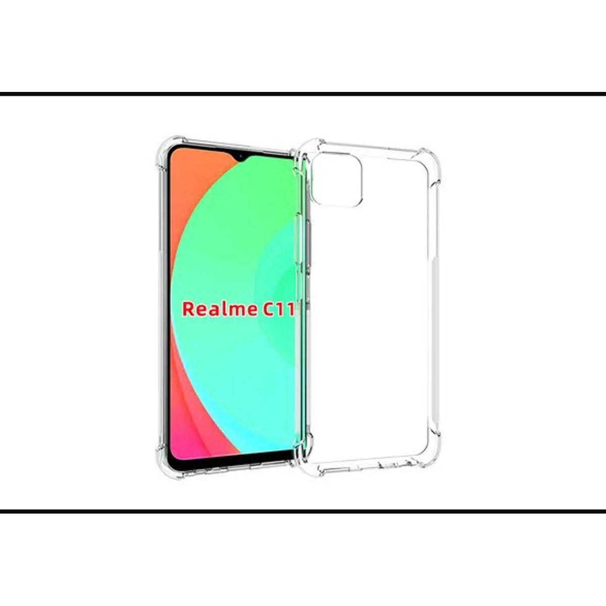 Picture of For Oppo Realme C11 ultra Slim Transparent anti shock side bumper corner 4D Crystal clear camera cutting cover