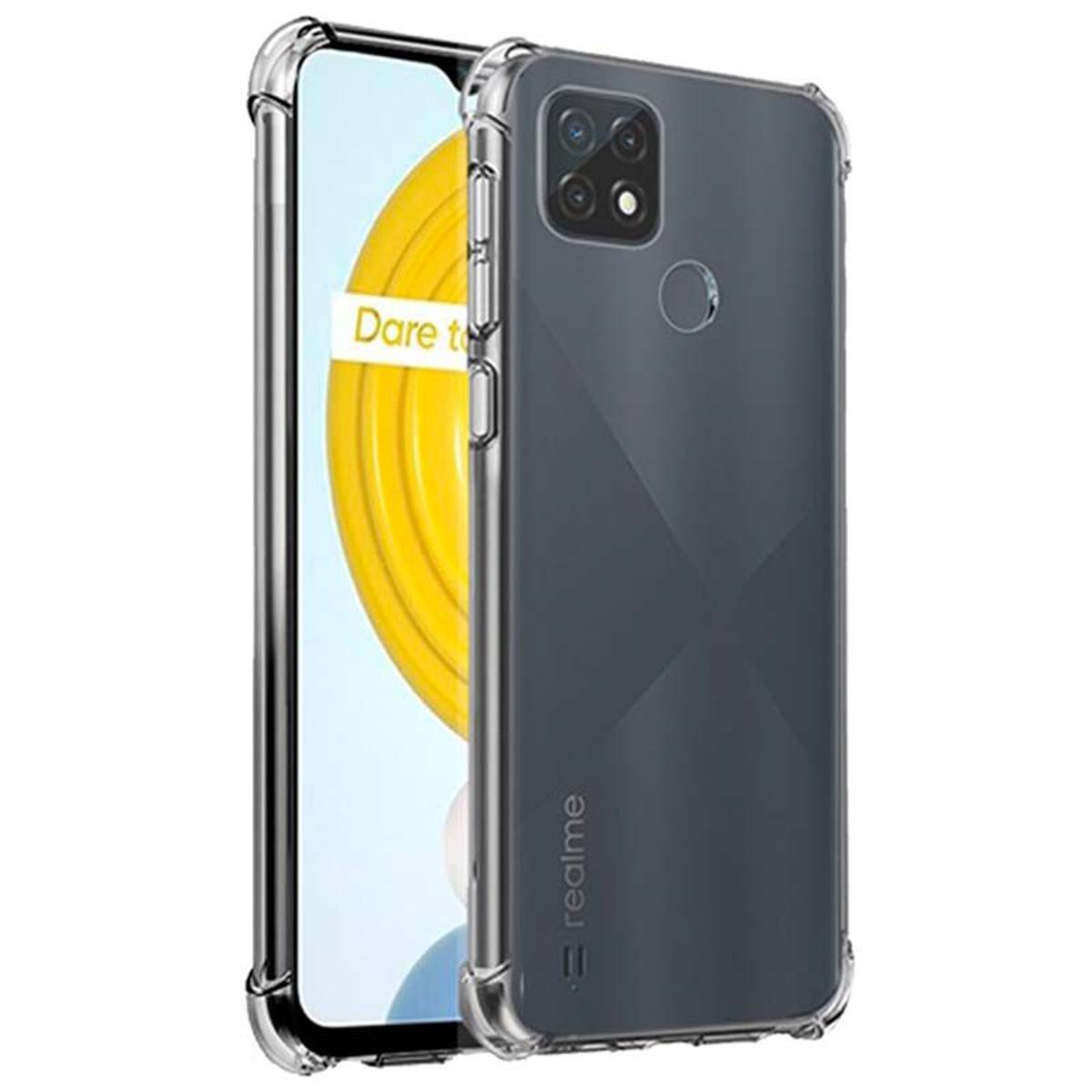 Picture of For Oppo Realme C20 ultra Slim Transparent anti shock side bumper corner 4D Crystal clear camera cutting cover