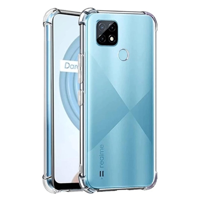 Picture of For Oppo Realme C12 ultra Slim Transparent anti shock side bumper corner 4D Crystal clear camera cutting cover