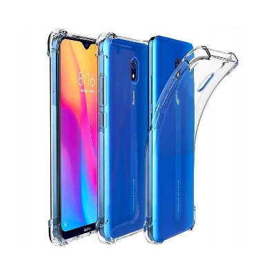 Picture of For Xiaomi Redmi 8A Pro ultra Slim Transparent anti shock side bumper corner 4D Crystal clear camera cutting cover