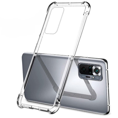 Picture of For Xiaomi Redmi Note 10s ultra Slim Transparent anti shock side bumper corner 4D Crystal clear camera cutting cover