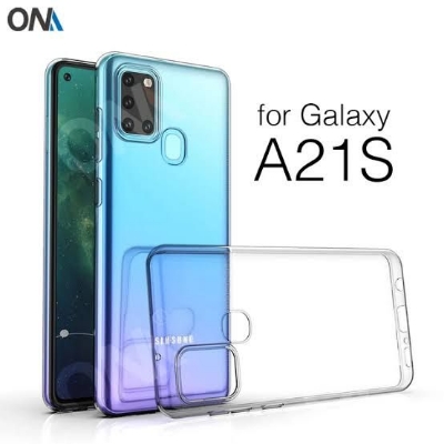 Picture of For Samsung Galaxy A21s ultra Slim Transparent anti shock side bumper corner 4D Crystal clear camera cutting cover