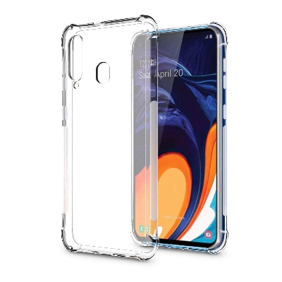 Picture of For Samsung Galaxy M40s ultra Slim Transparent anti shock side bumper corner 4D Crystal clear camera cutting cover