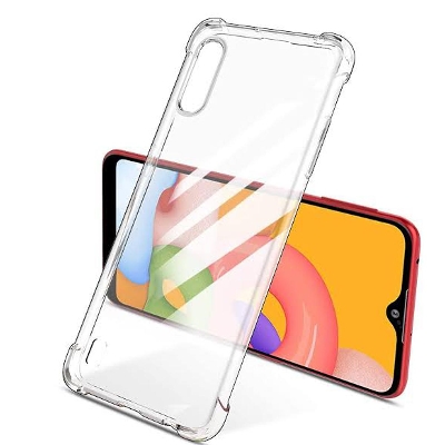 Picture of For Samsung Galaxy A02 ultra Slim Transparent anti shock side bumper corner 4D Crystal clear camera cutting cover