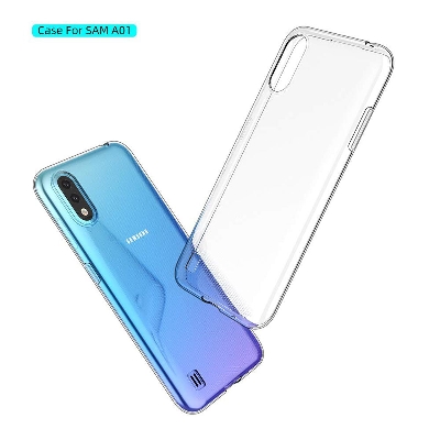 Picture of For Samsung Galaxy A01 M01 ultra Slim Transparent anti shock side bumper corner 4D Crystal clear camera cutting cover - Phone Back Cover