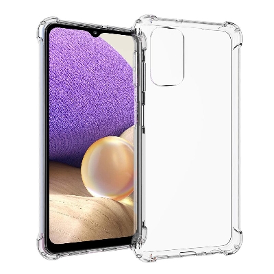 Picture of For Samsung Galaxy A32 4G ultra Slim Transparent anti shock side bumper corner 4D Crystal clear camera cutting cover
