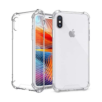 Picture of For Iphone X & xs Transparent anti shock side bumper corner 4D Crystal clear camera cutting cover