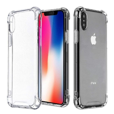 Picture of For Iphone XS ultra Slim Transparent anti shock side bumper corner 4D Crystal clear camera cutting cover