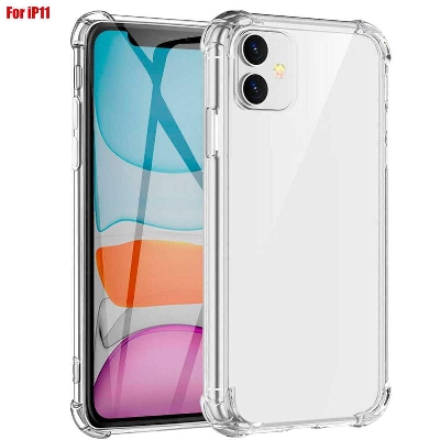 Picture of For Iphone 11 ultra Slim Transparent anti shock side bumper corner 4D Crystal clear camera cutting cover